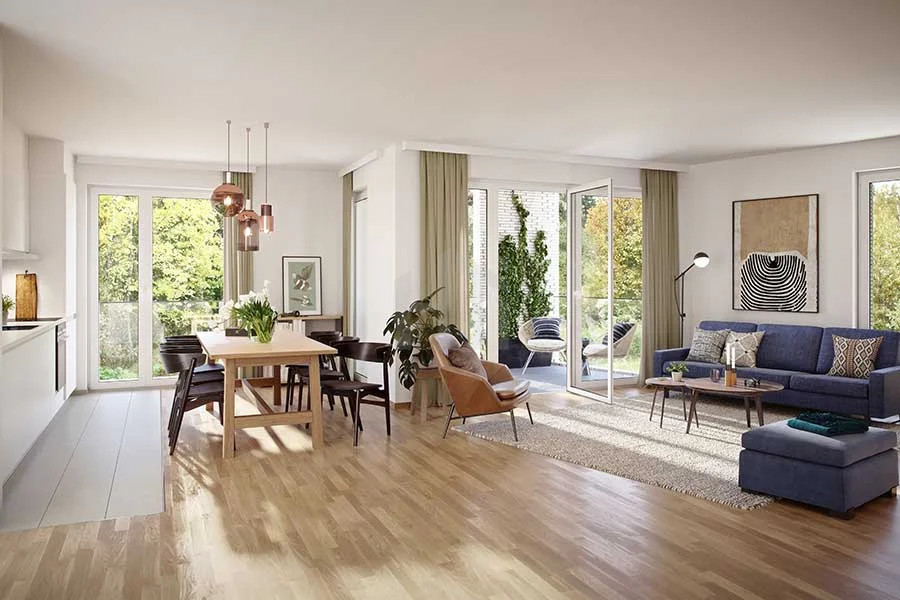 HTI | Neubau Erstbezug – Moderne Ausstattung, Wallbox, Parkplatz, Einbauküche – fantastischer Blick über Oberursel inklusive!, 61440 Oberursel, Etagenwohnung